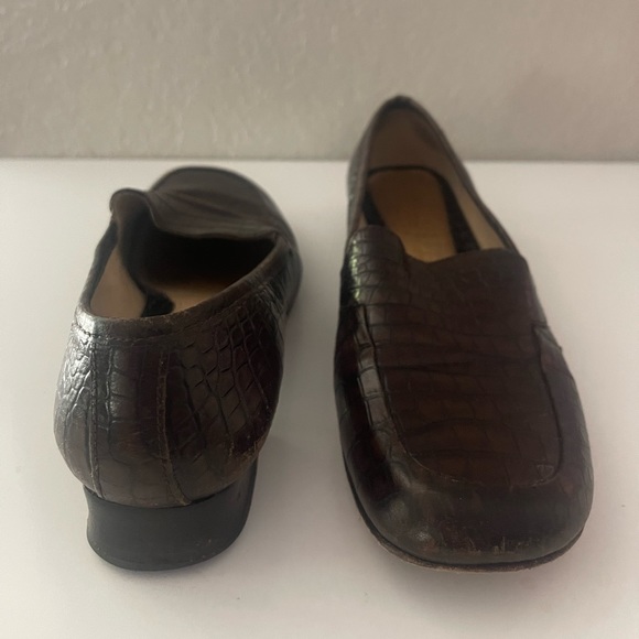 Antonio Melani Brown Leather Loafers - Picture 2 of 3